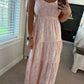 Floral tiered maxi dress (pink)
