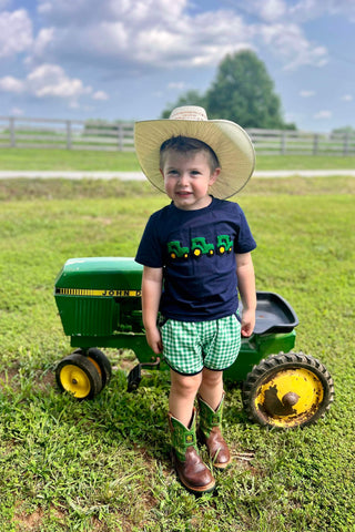 Navy boy tractor set