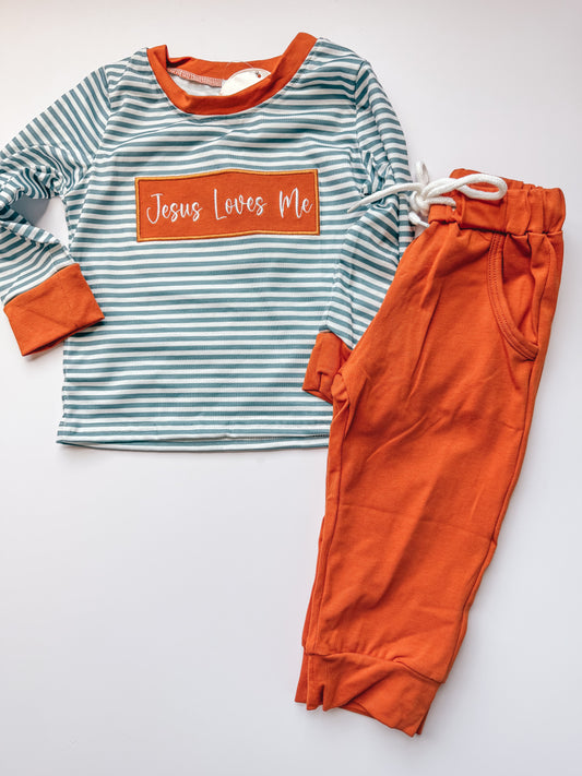 Stripe jesus loves me set