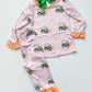 Pumpkin tractor set - pink
