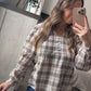 Plaid woven top