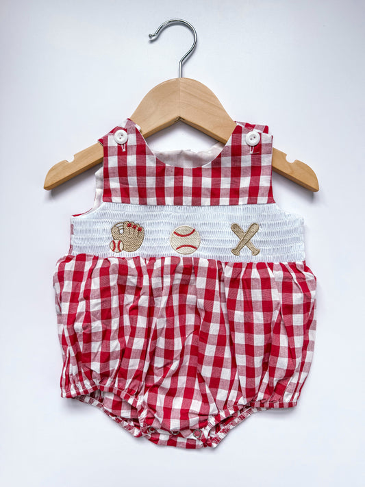 Gingham baseball bubble (A3)