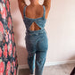 Denim jumpsuit overalls