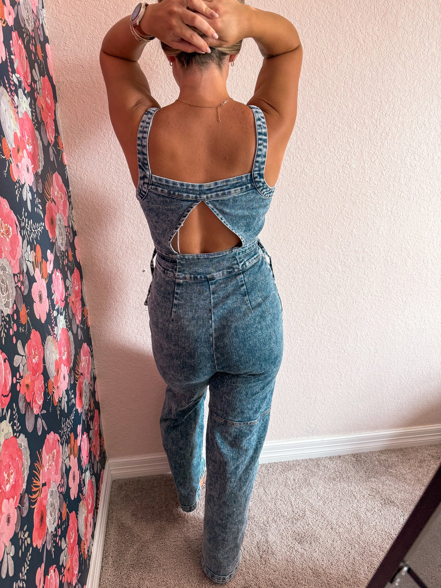 Denim jumpsuit overalls