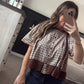 Checked lace top
