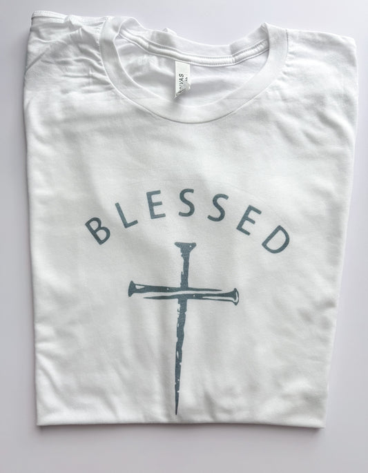 White blessed tee
