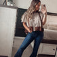 Checked lace top