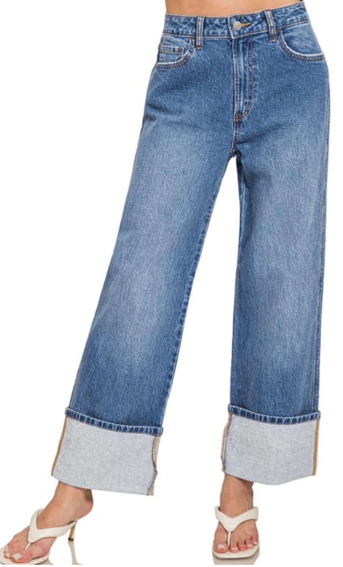 Cuffed jeans