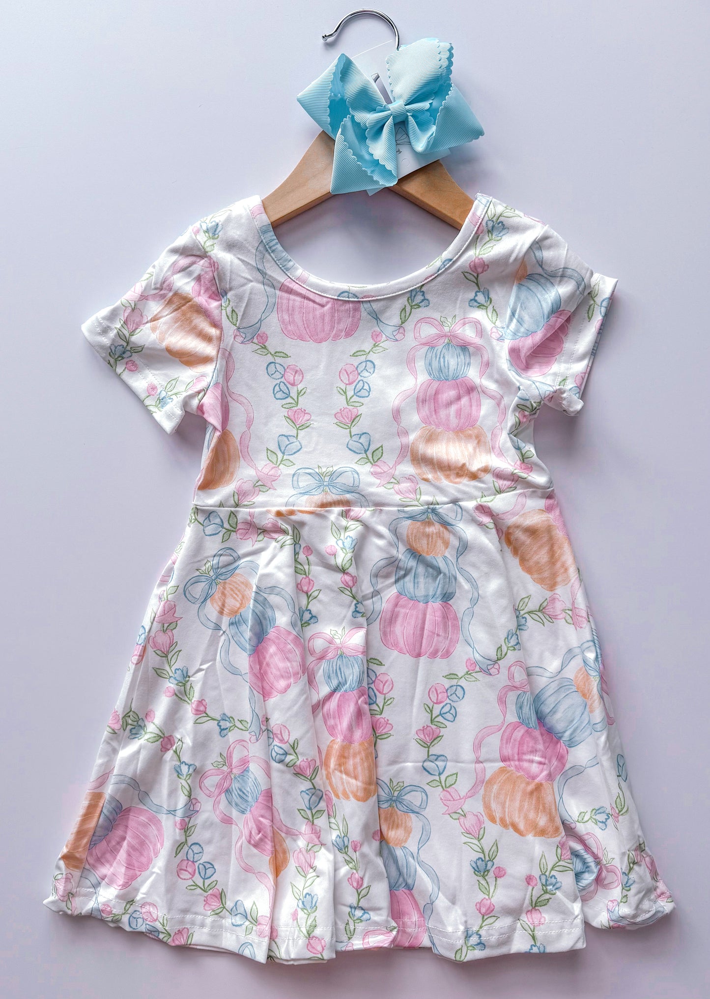 Pink pastel pumpkin dress