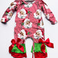 Santa stripe romper