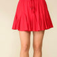 Red ruffled skort