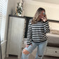 Black stripe sweater
