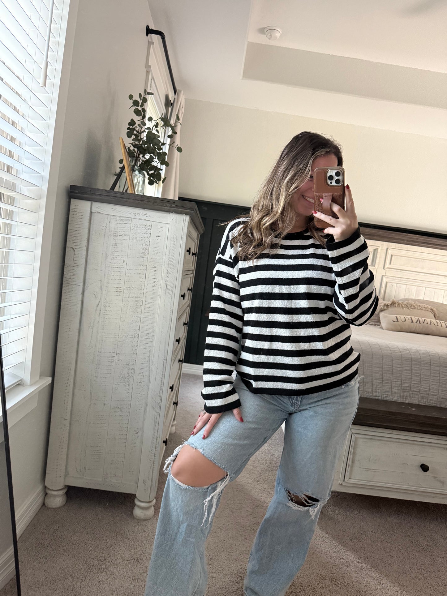 Black stripe sweater