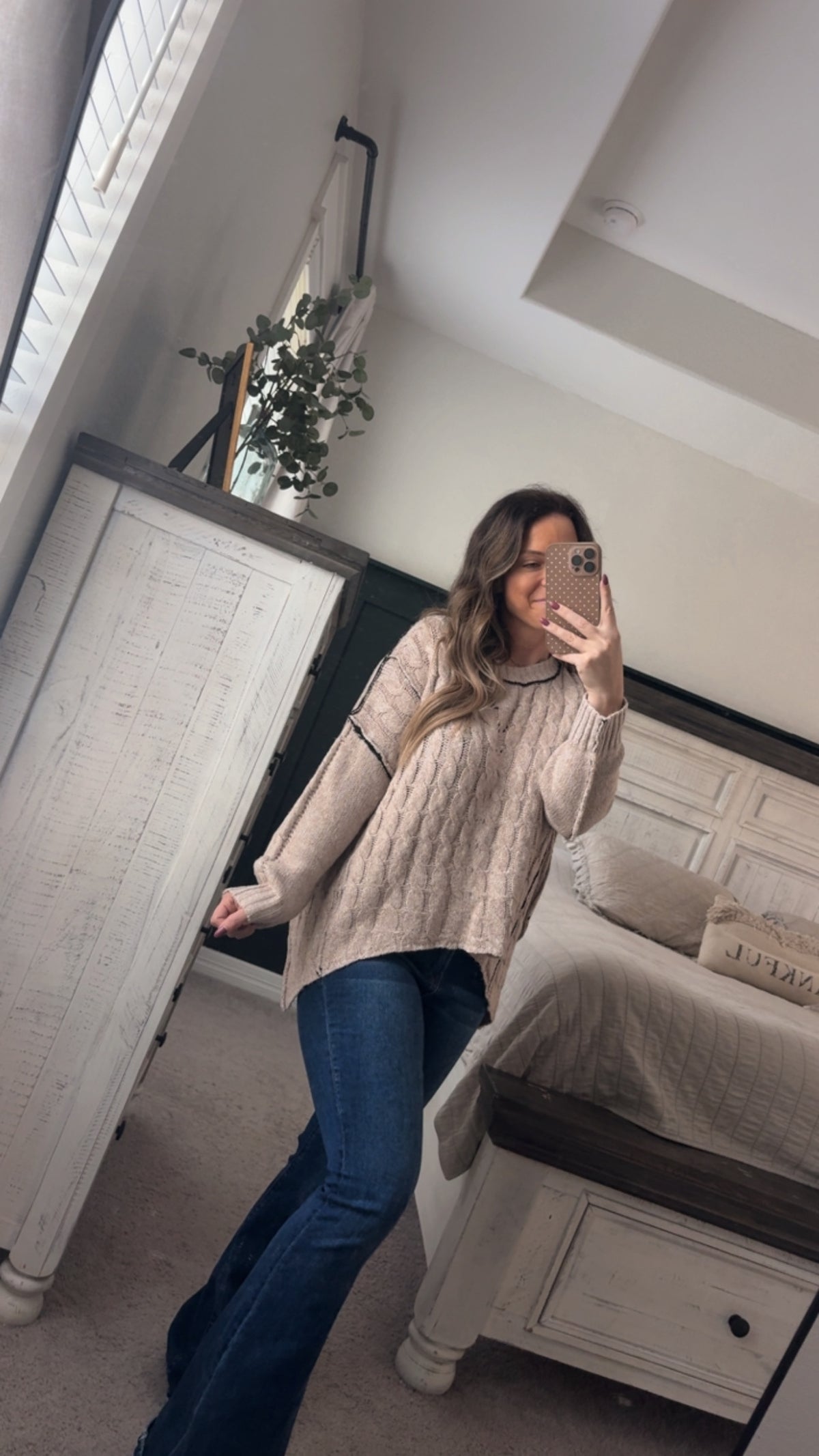 Cable knit sweater