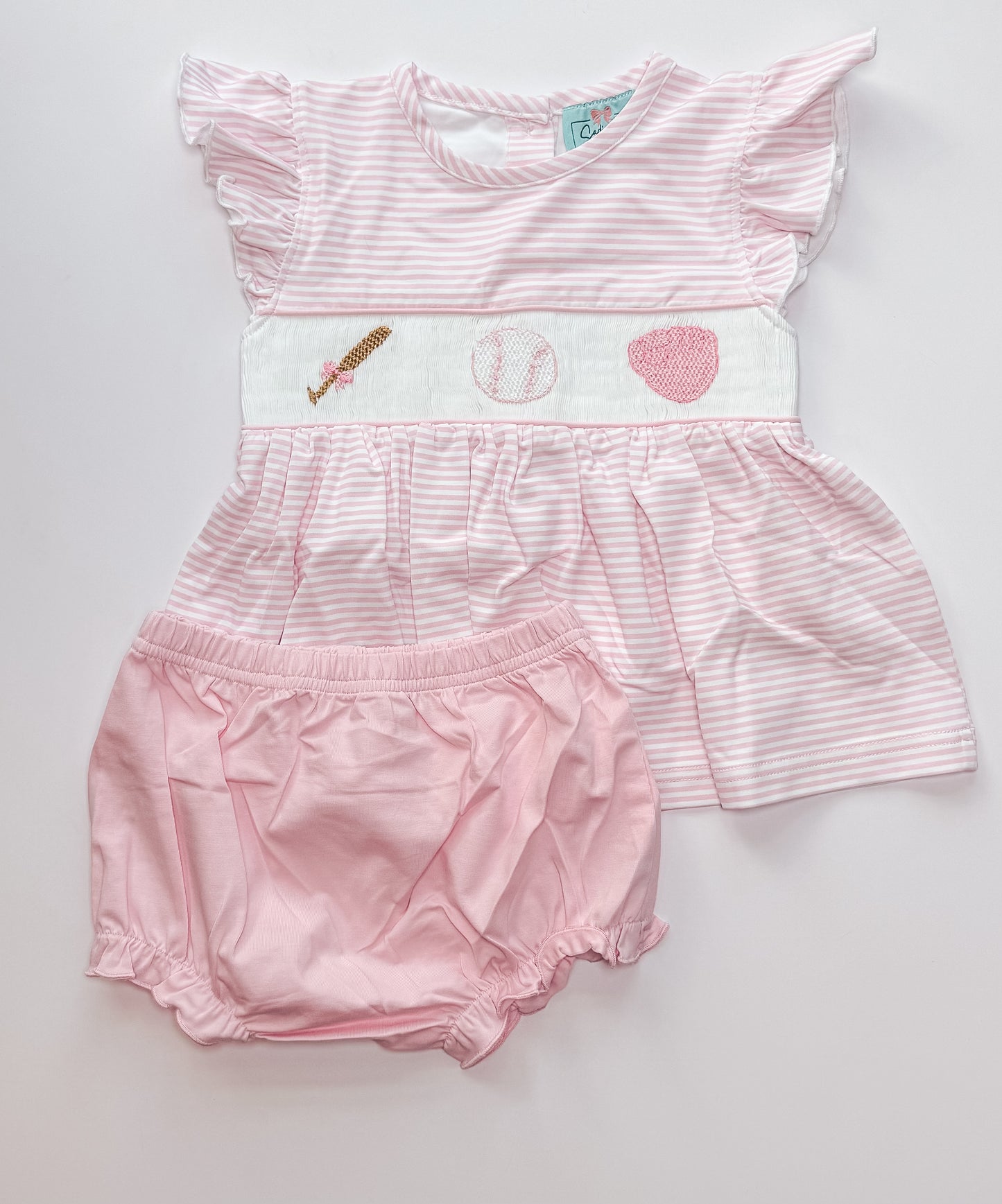 Smocked baseball set