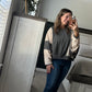 Charcoal colorblock top
