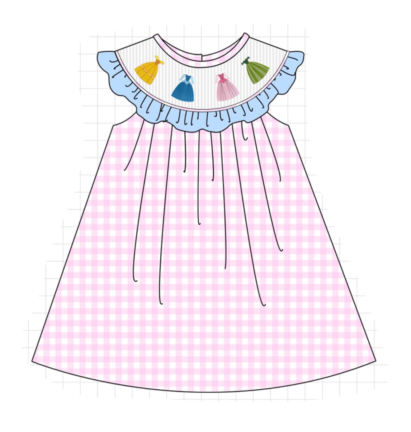 Smocked princess dress