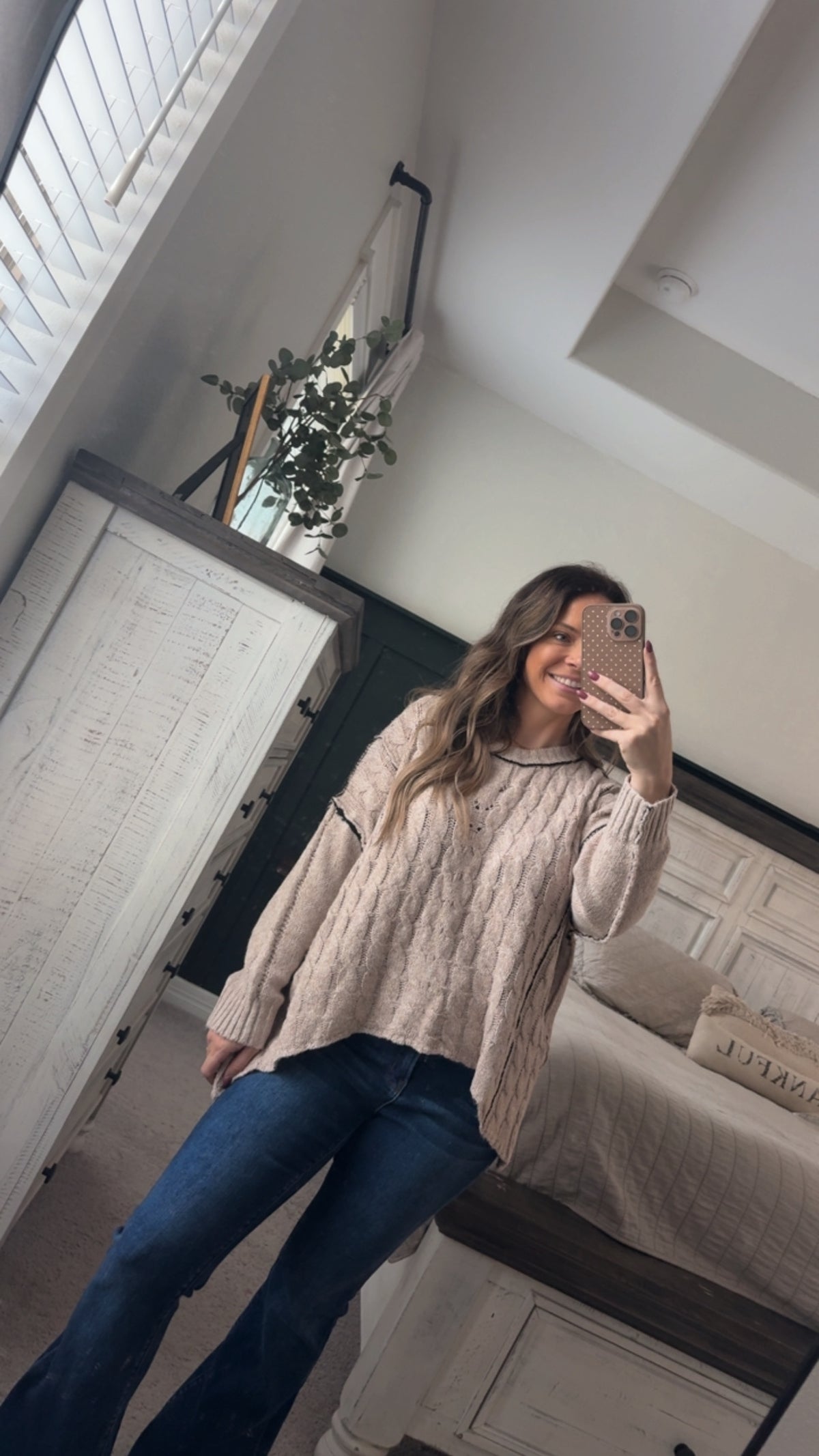 Cable knit sweater