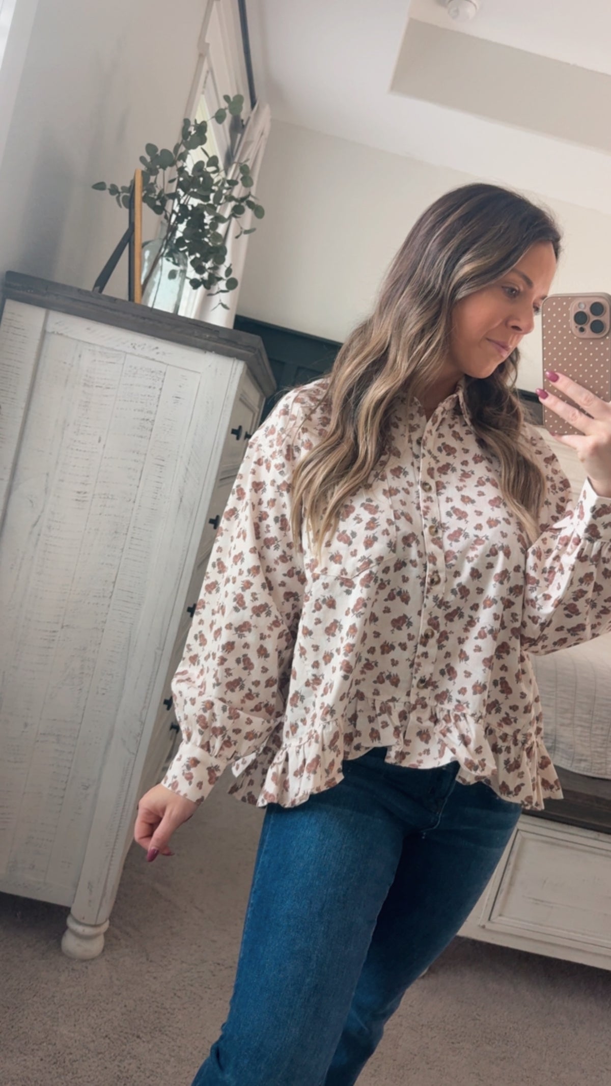 Floral babydoll top