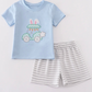 Blue golf bunny set