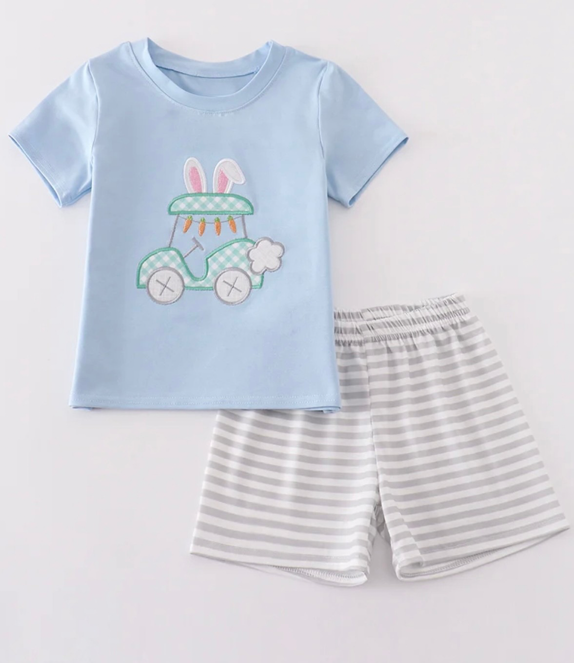 Blue golf bunny set