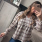 Plaid woven top