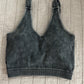 Ribbed top/bralette - ash black