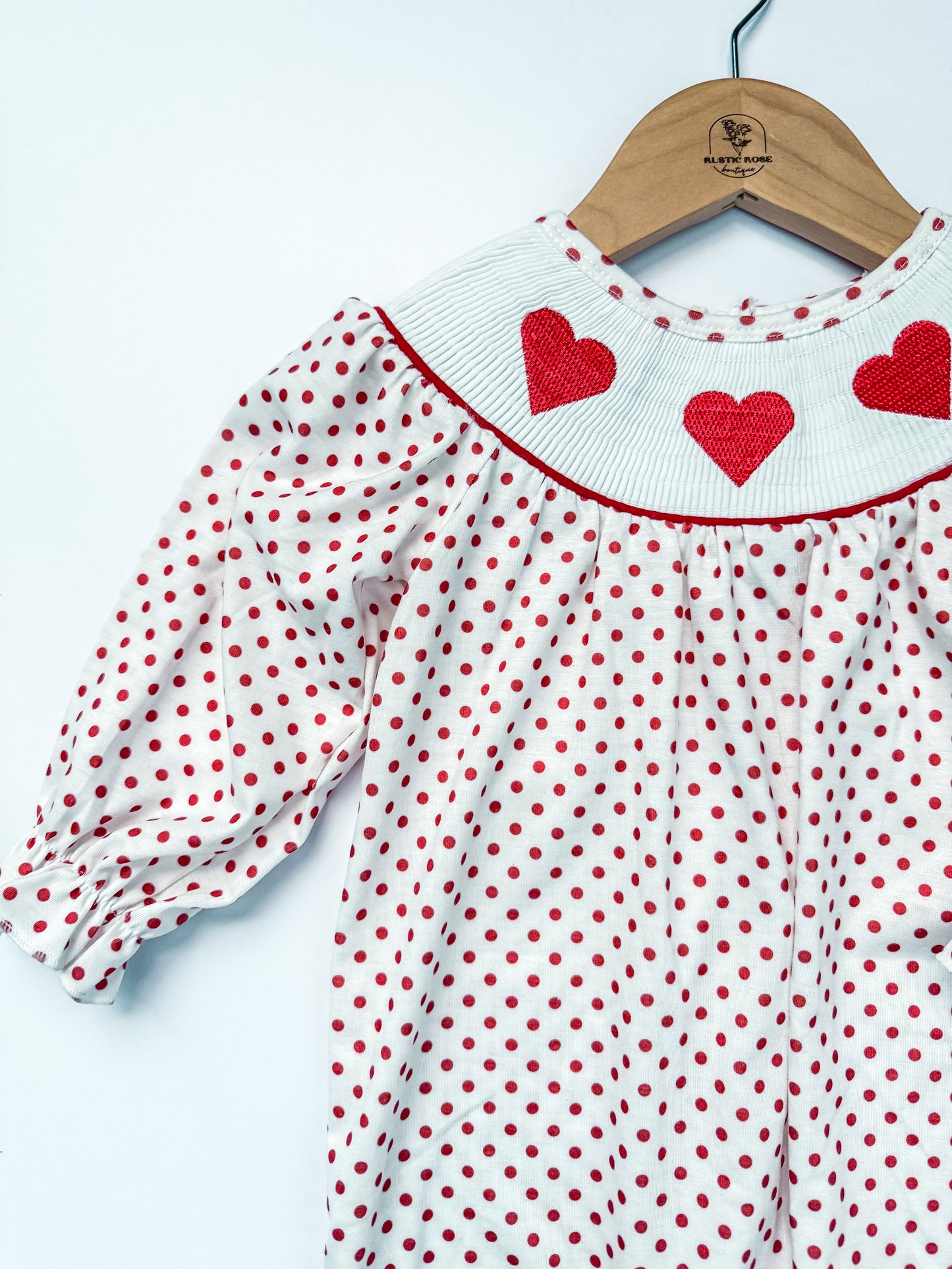 Ruffle Smocked heart romper