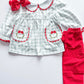 Christmas wreath ruffle set
