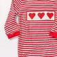 Smocked heart romper