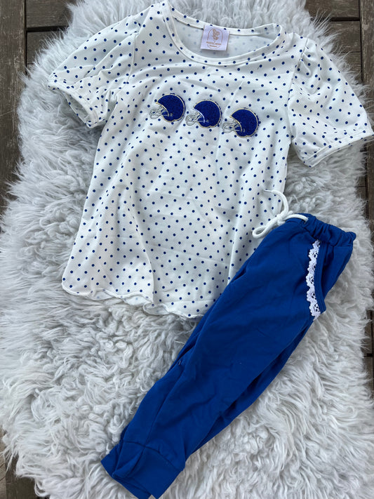 Blue dotted set