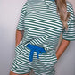 Green/blue shorts set
