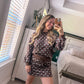 Polka dot bow skort set