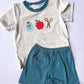 Gray apple embroidery set