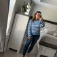 Blue stripe sweater