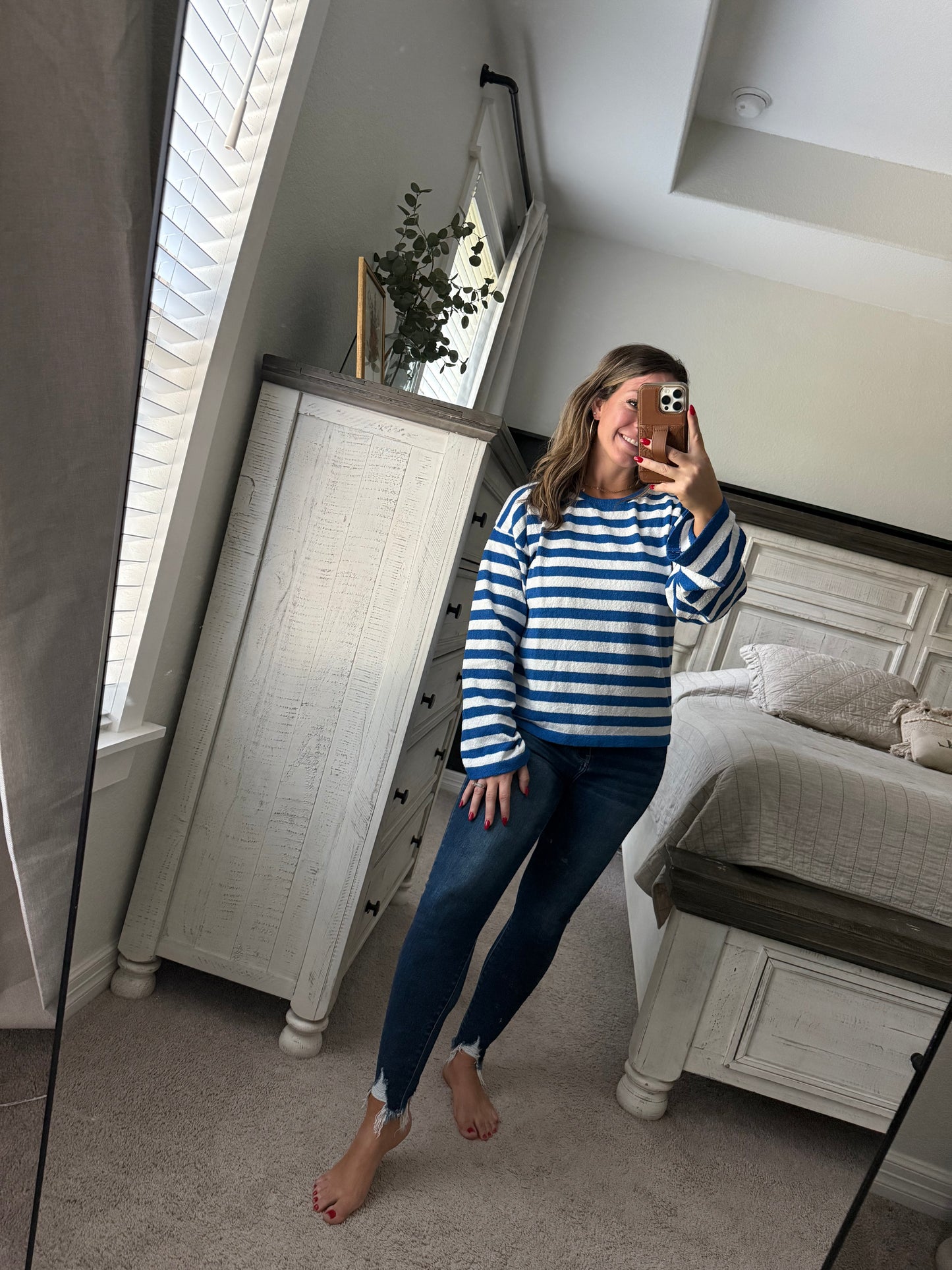 Blue stripe sweater