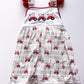 Red tractor dress