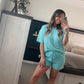 Blue ribbed set