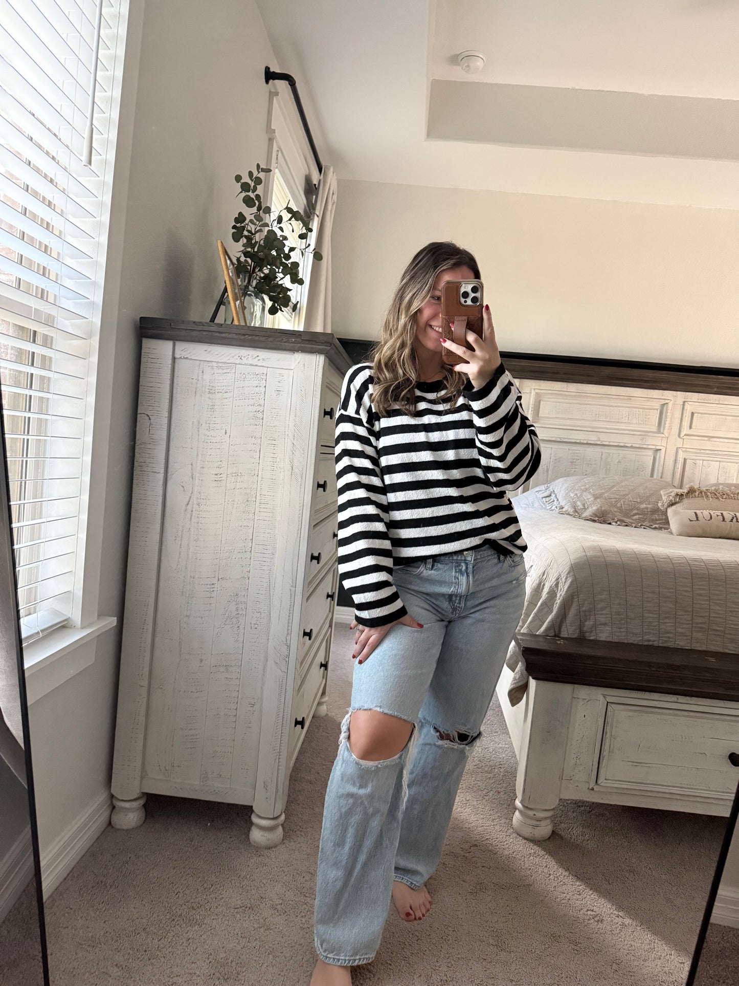 Black stripe sweater