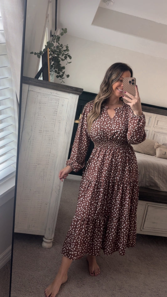 Smocked waist woven dress