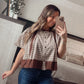 Checked lace top