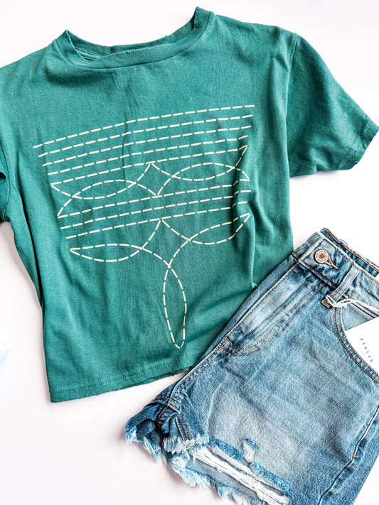 Boot stitch tee