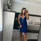 Royal/white dress