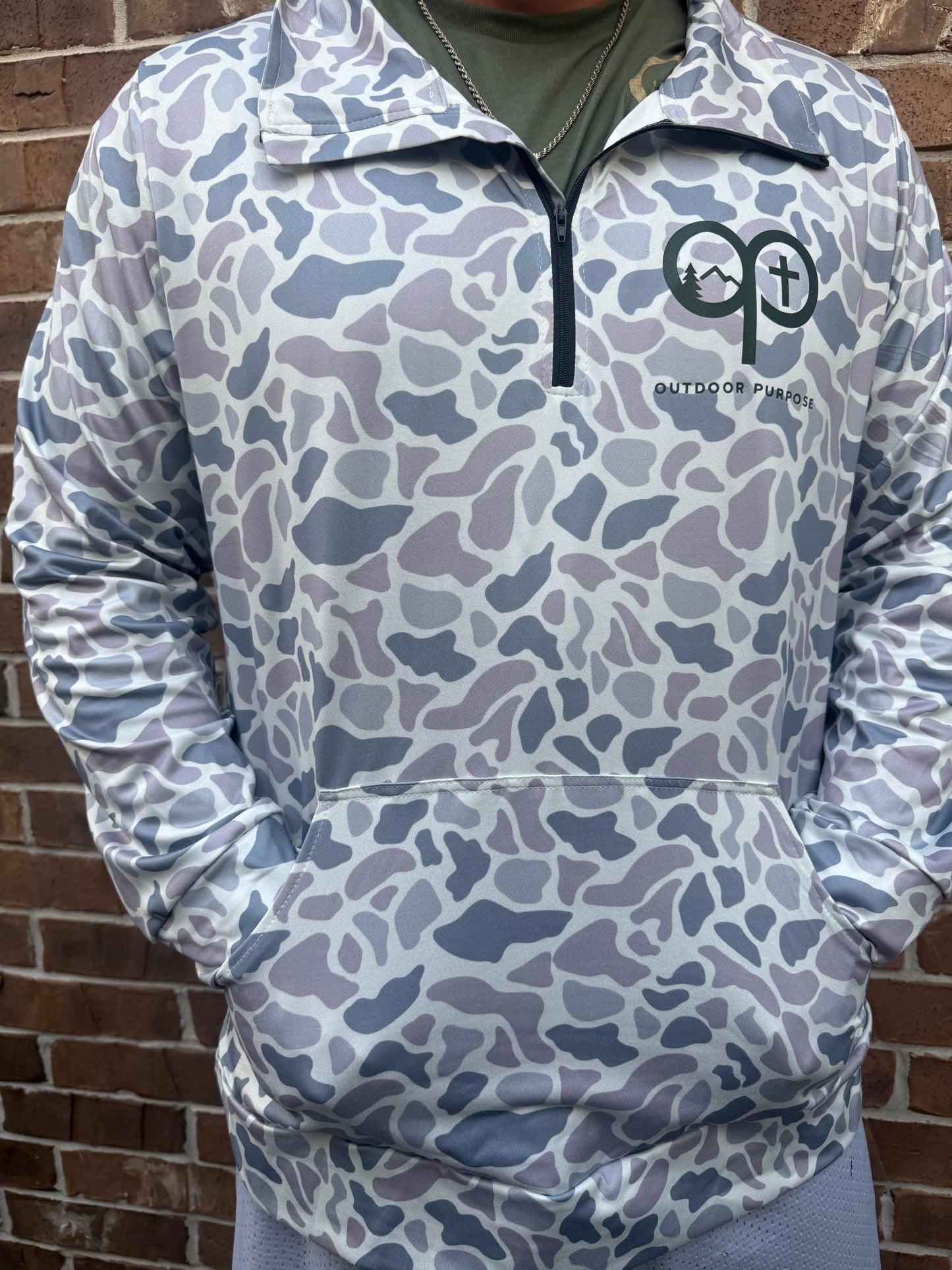 Grey camo pullover