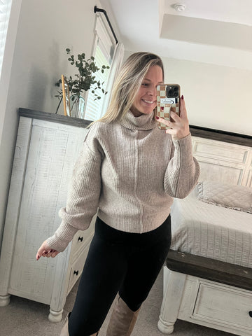 Knit turtle neck sweater