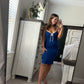 Royal/white dress