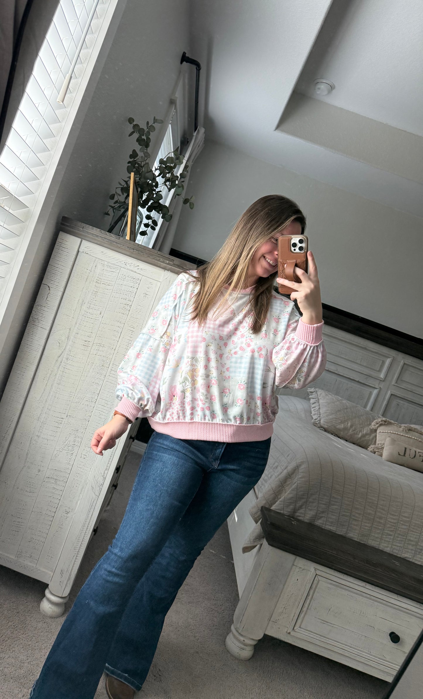 Blush floral top