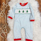 Red tree romper