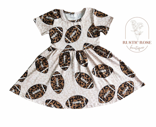 Leopard football dress *PREORDER - closing 9/27 ETA 3 weeks*