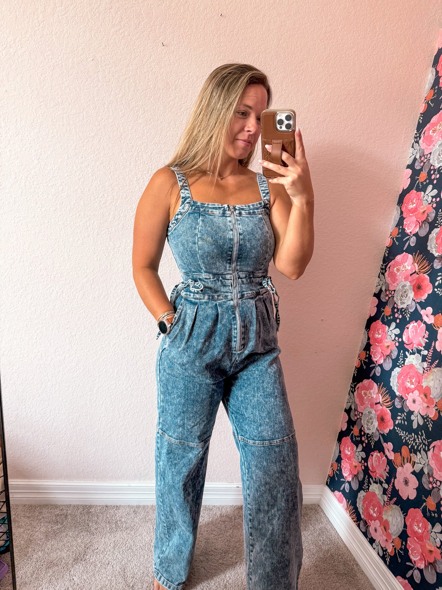 Denim jumpsuit overalls